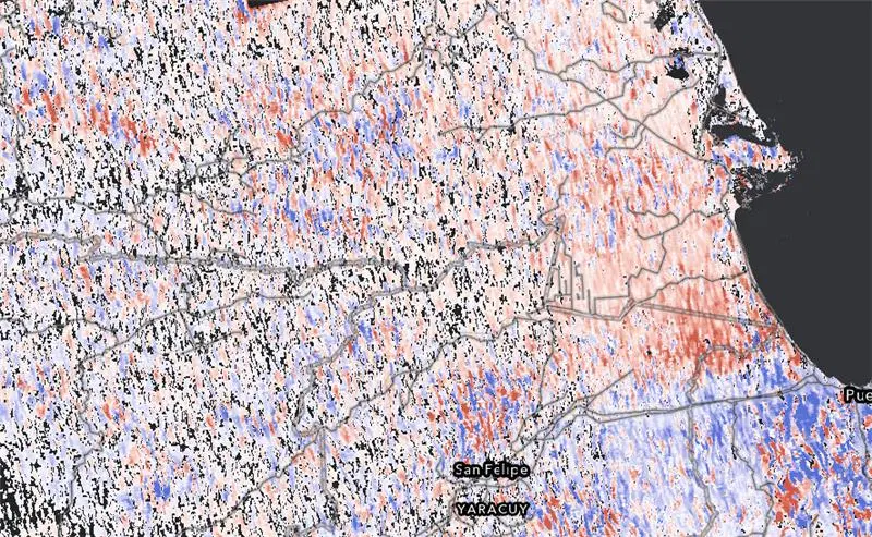 OPERA DISP-S1 radar line-of-sight range change imagery