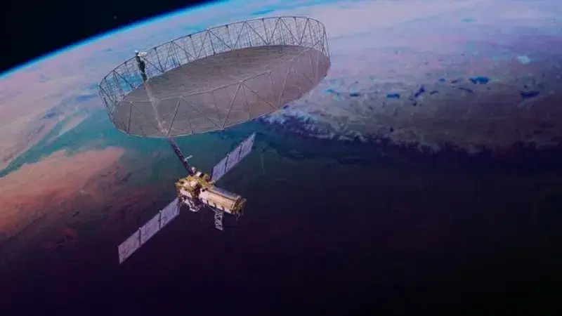 NISAR satellite orbiting Earth