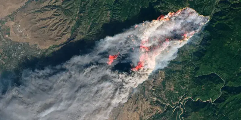 NASA Lifelines Data Studio cover image showing wildfire data workflow