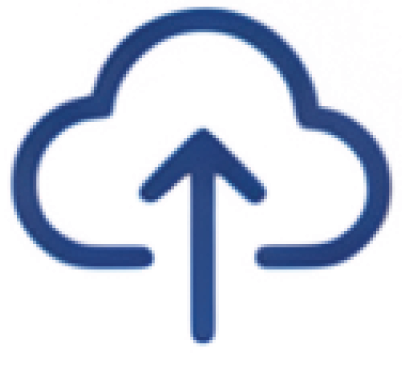 Icon of a cloud and upward arrow representing commercial cloud access.