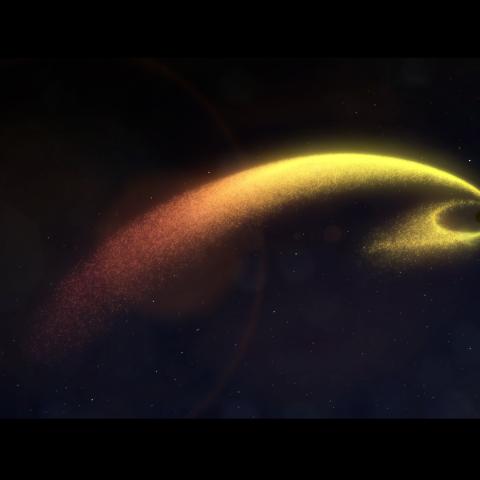 particles interacting with black hole