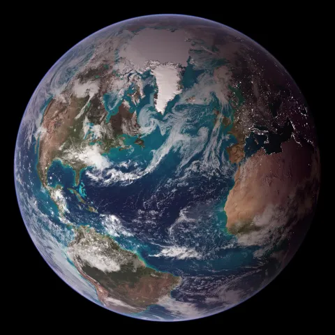 Blue Marble image of Earth.