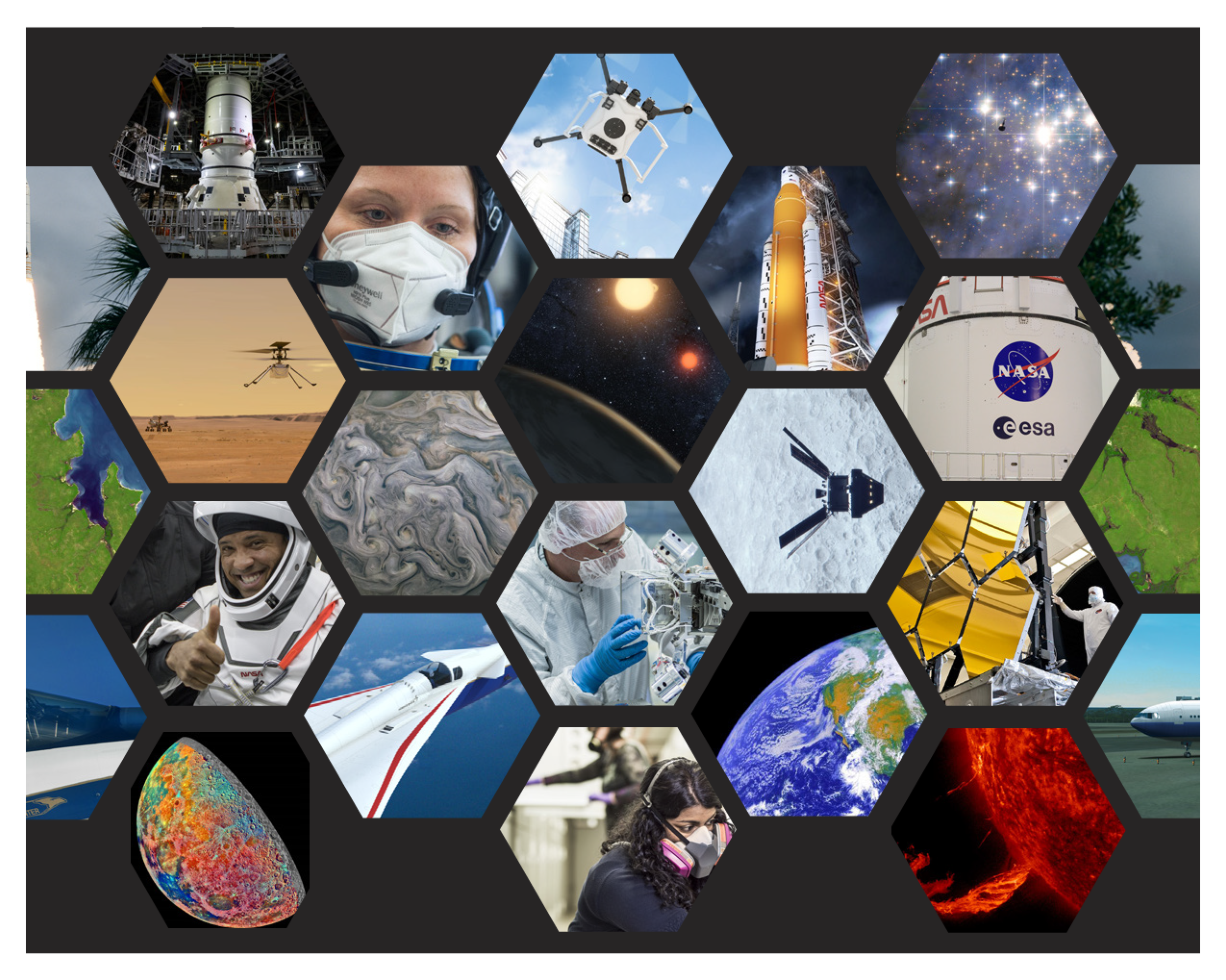 A grid of images showcasing NASA Science.