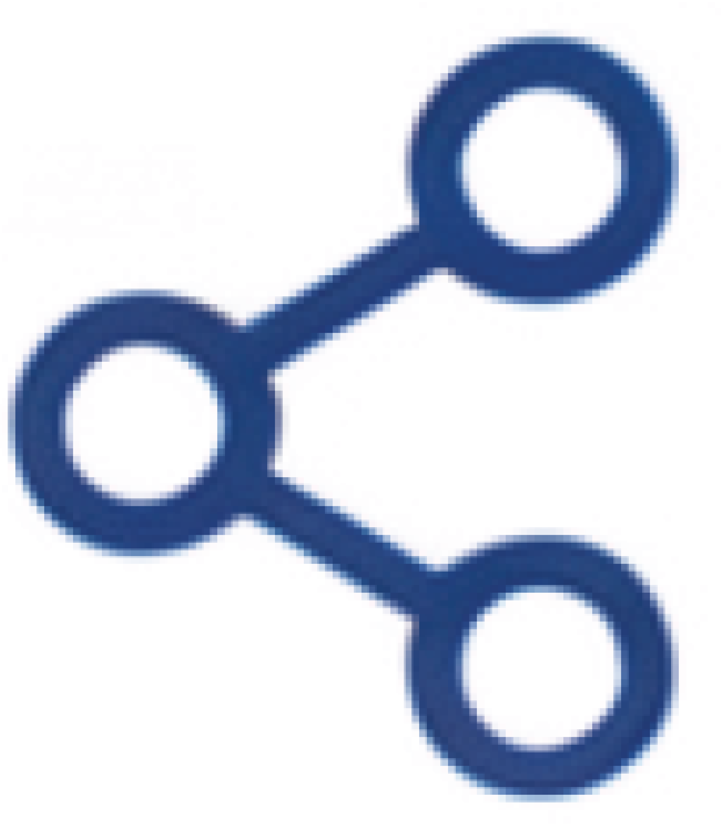 An icon of three circles connected by lines representing shared services.