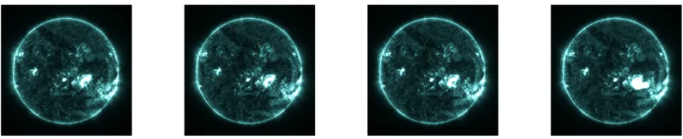 Four simulations of the Sun as predicted by Surya.