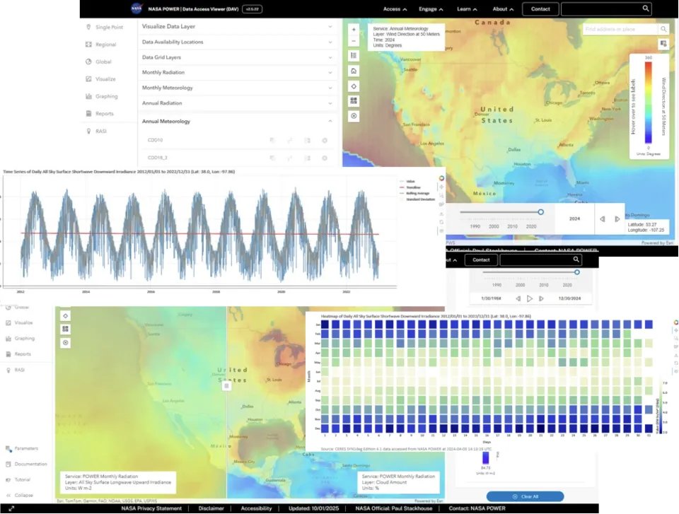 Screenshot of NASA POWER’s Data Access Viewer.